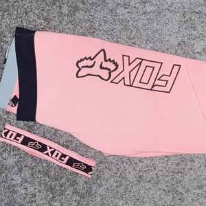 Extra small/petite fox racing sweatpants with headband.